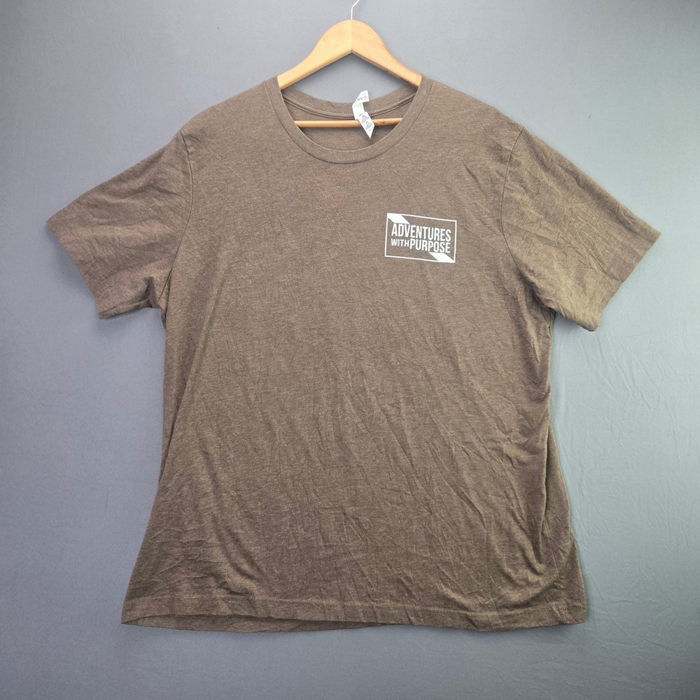 Bella Canvas Adventures With Purpose Search Team T-Shirt 2XL Brown Graphic Tee